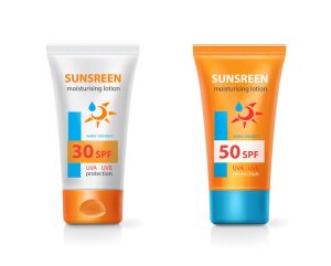 2 bottles of sunscreen